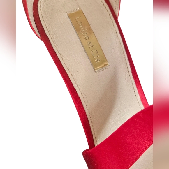 Louise et Cie “Hilio” Red Satin Heels - Sz 9.5 - Picture 7 of 10